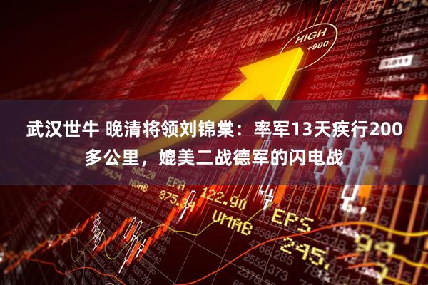 武汉世牛 晚清将领刘锦棠：率军13天疾行200多公里，媲美二战德军的闪电战