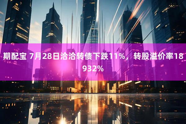 期配宝 7月28日洽洽转债下跌11%，转股溢价率18932%